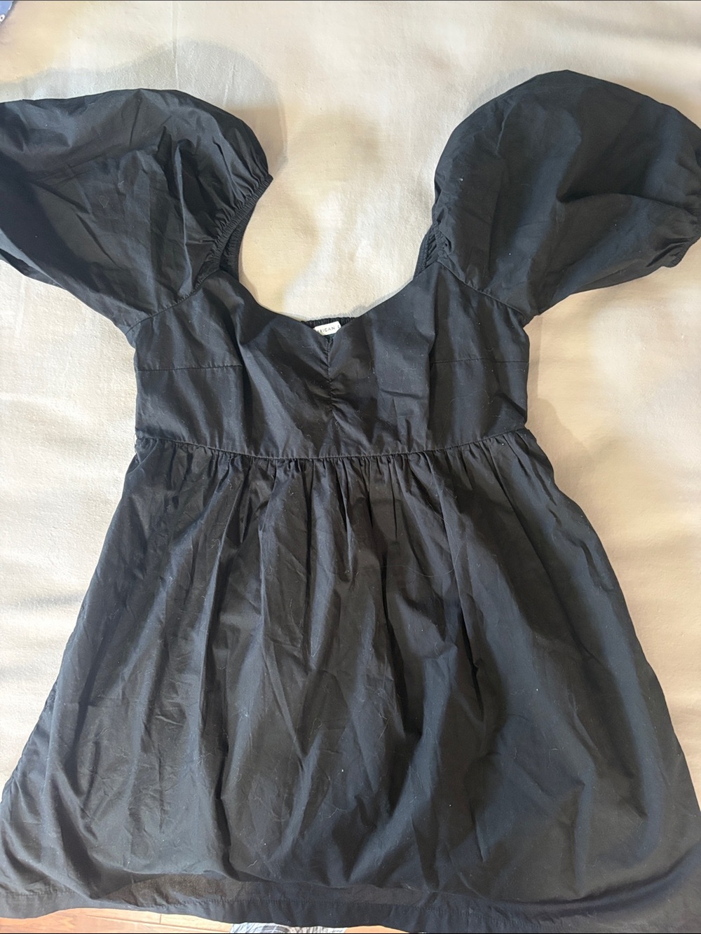 American Eagle Outfitters Black Puff Sleeve Casual Dress